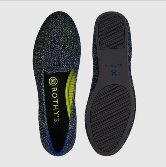 ***SOLD***Rothy's Navy Metallic and Neon Loafer - Picture 3 of 7